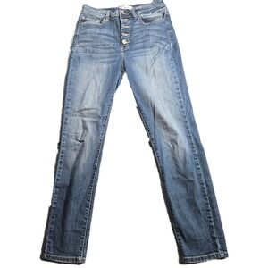 KanCan High Rise Skinny Jeans Medium Wash Button Fly Size 28
*flaw button